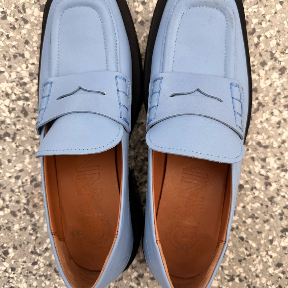 GANNI women’s loafers placid blue size 38